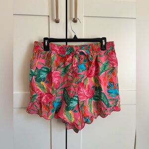 Floral Shorts Elastic Waist Boutique Size Large